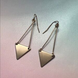 Francesca's Collections Gold Triangle Earrings